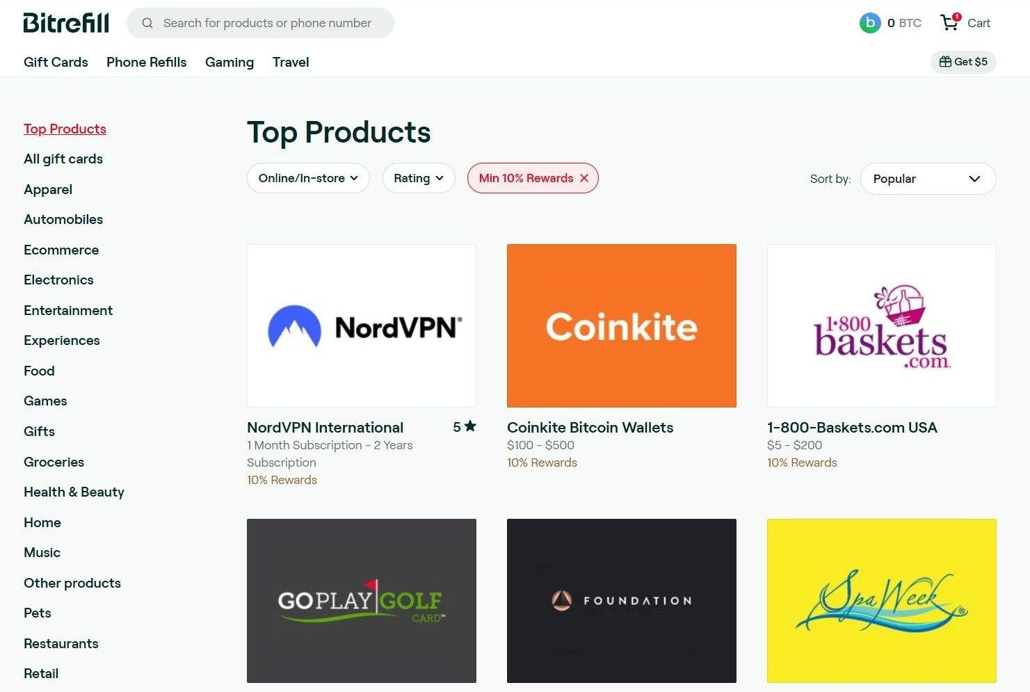 Bitrefill — живём на крипту