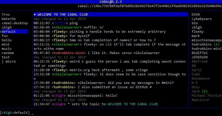 Cabal — простейший P2P-мессенджер