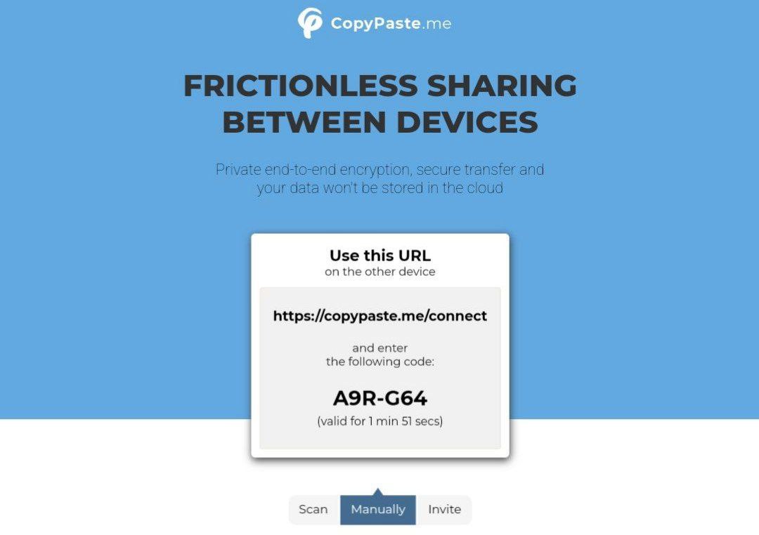 CopyPasteMe — скидываем пароли быстро и безопасно