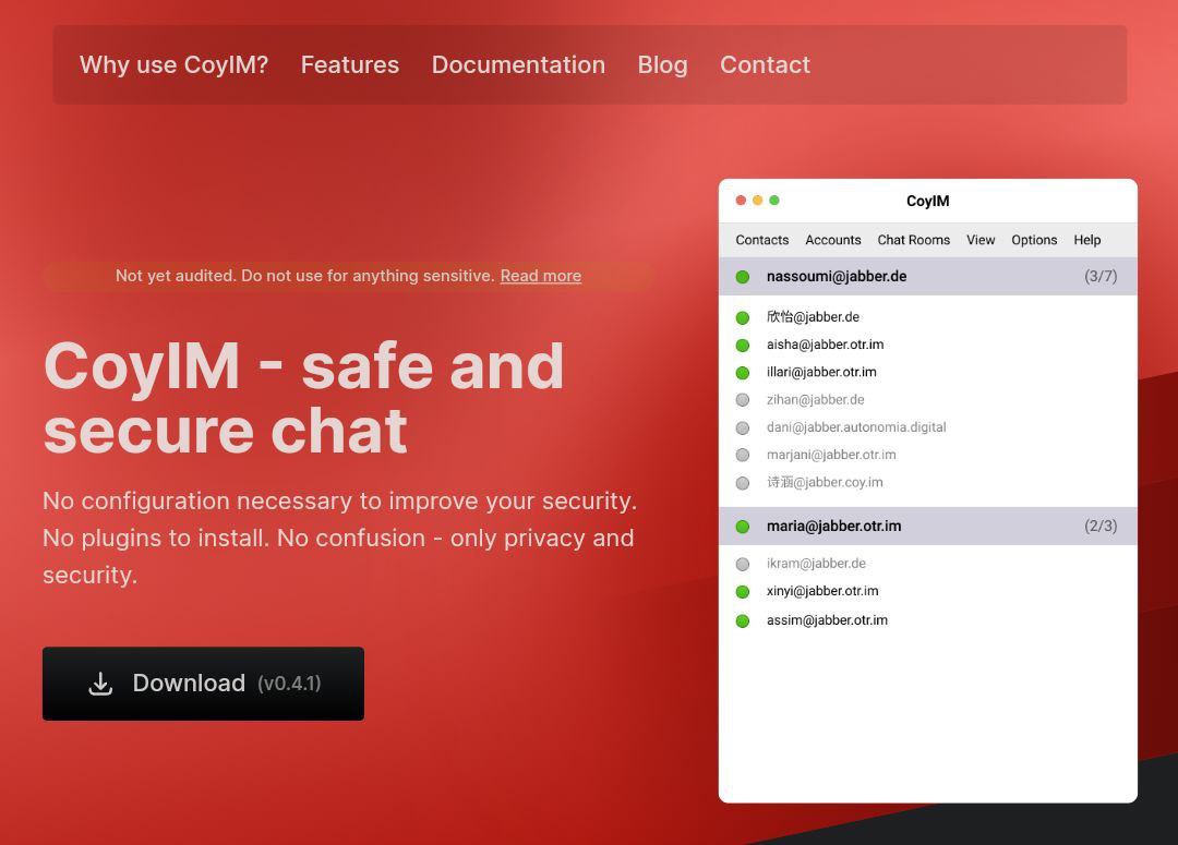 CoyIM — честный безопасный Jabber
