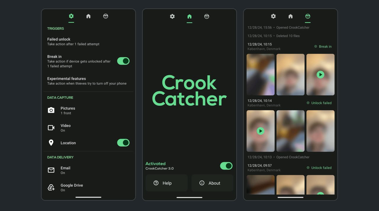 CrookCatcher — ловушка для любопытных носов