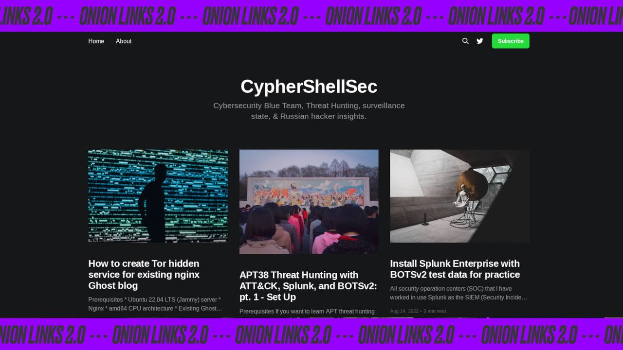 CypherShellSec —  бункер статей по анонимизации