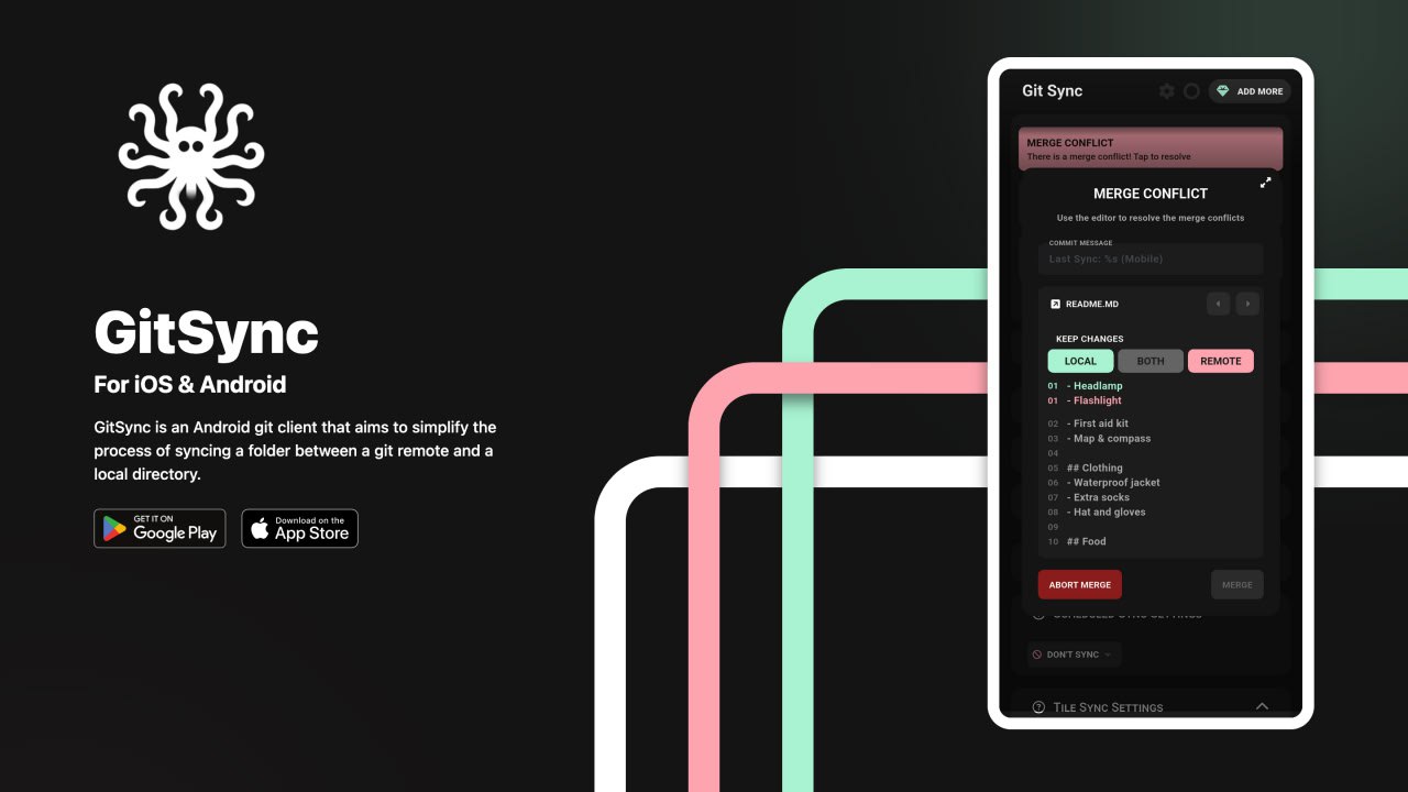 GitSync — Git-синхронизация (заметок) на Android и iOS