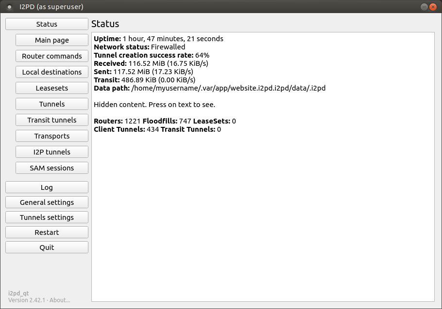 i2pd-qt — настройка i2pd без консоли