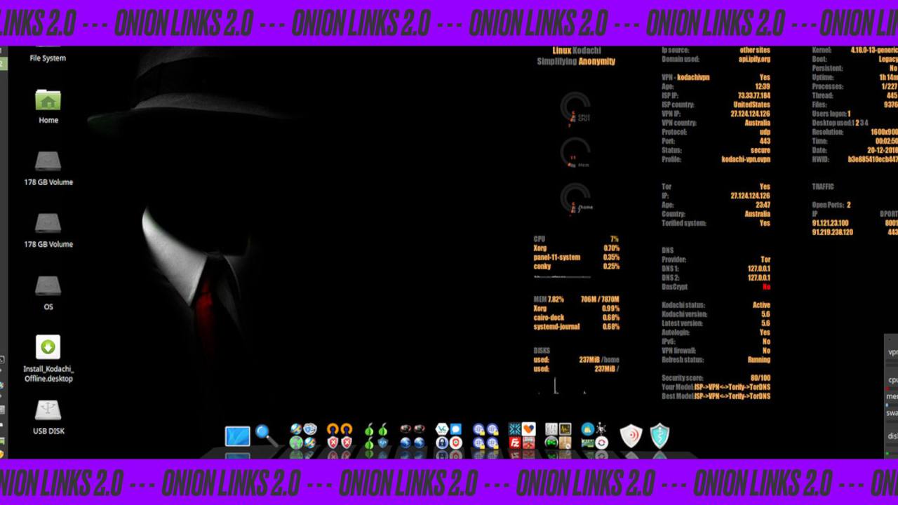 Linux Kodachi — непопулярный дистрибутив