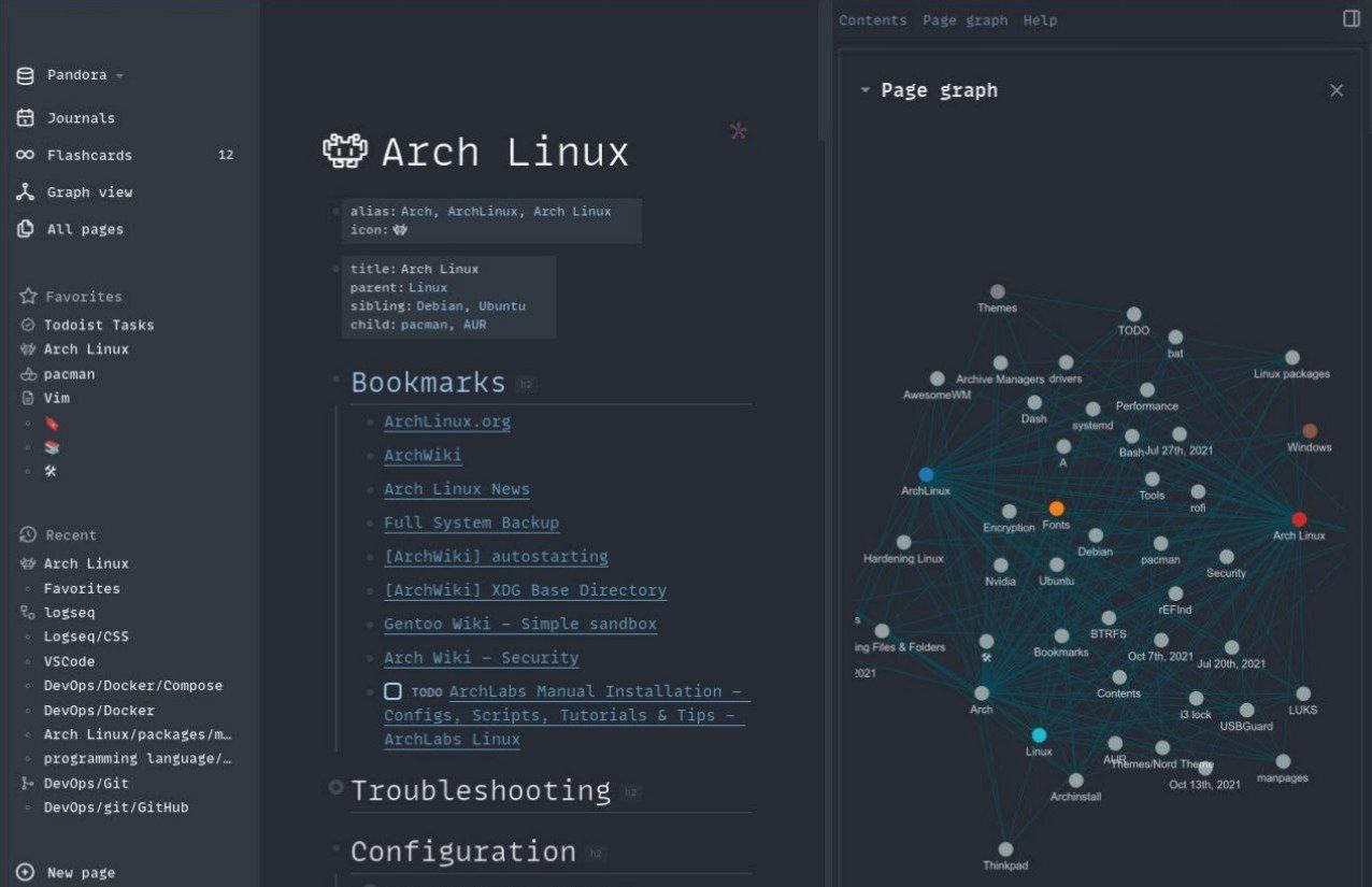 Logseq — свободный Obsidian