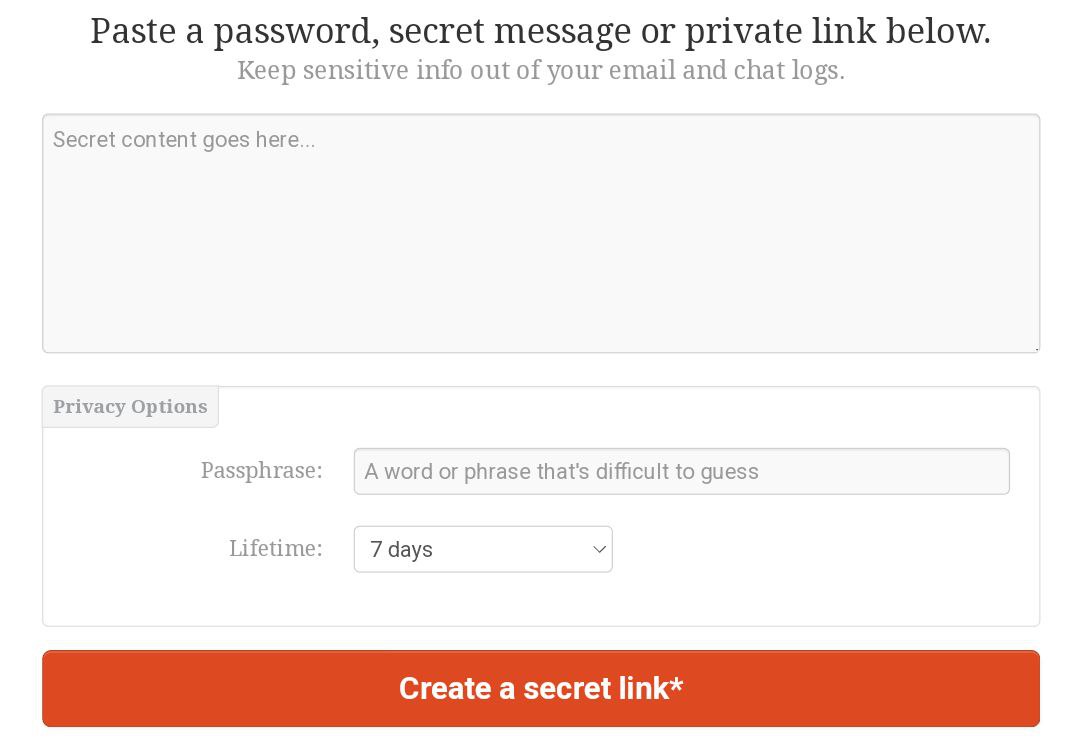 One-Time Secret — одноразовые заметки