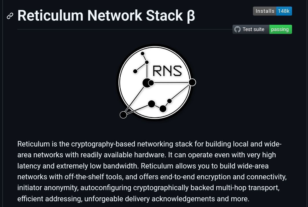 Reticulum/LXMF — народный Интернет будущего