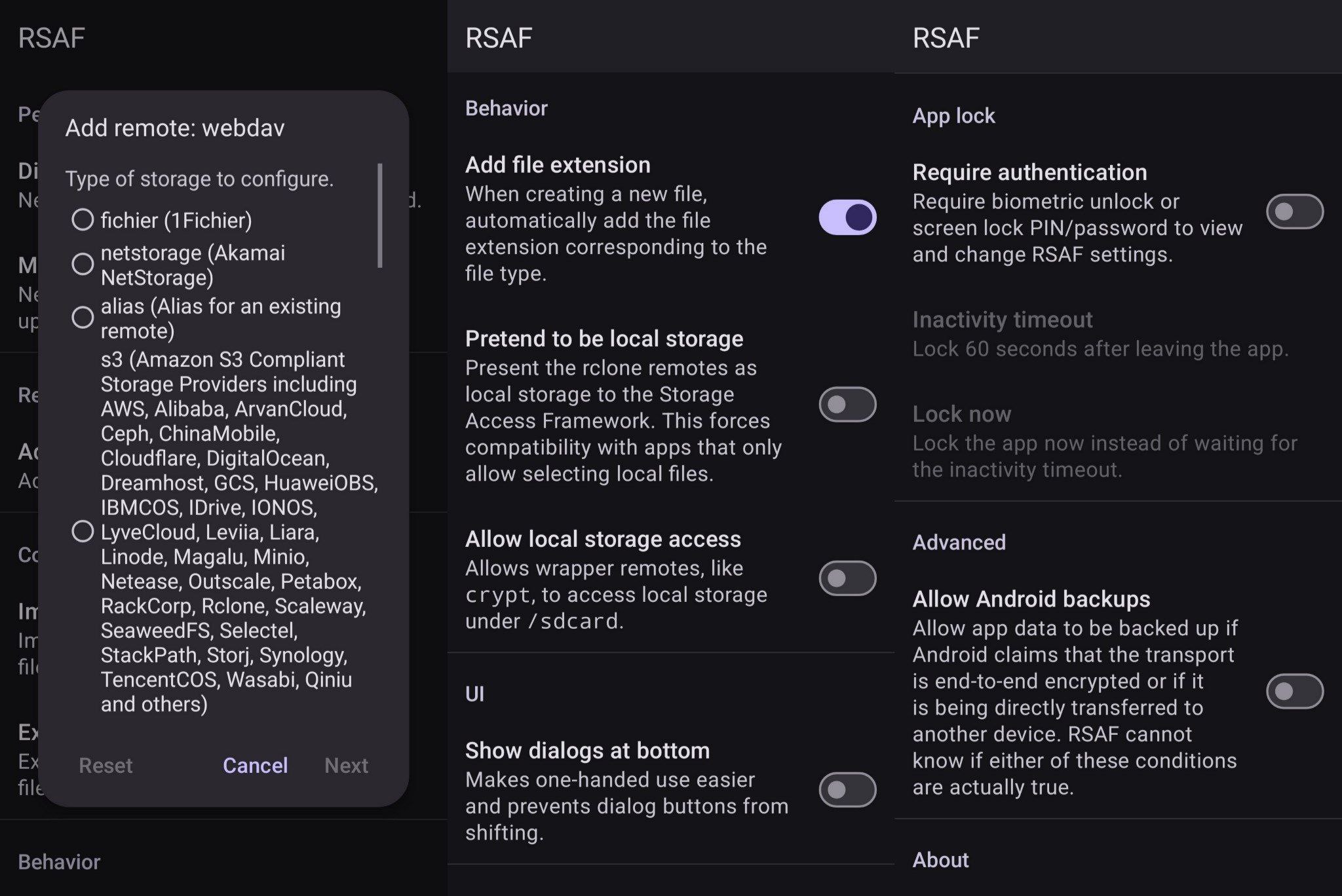 RSAF — объединяем все облака на Android