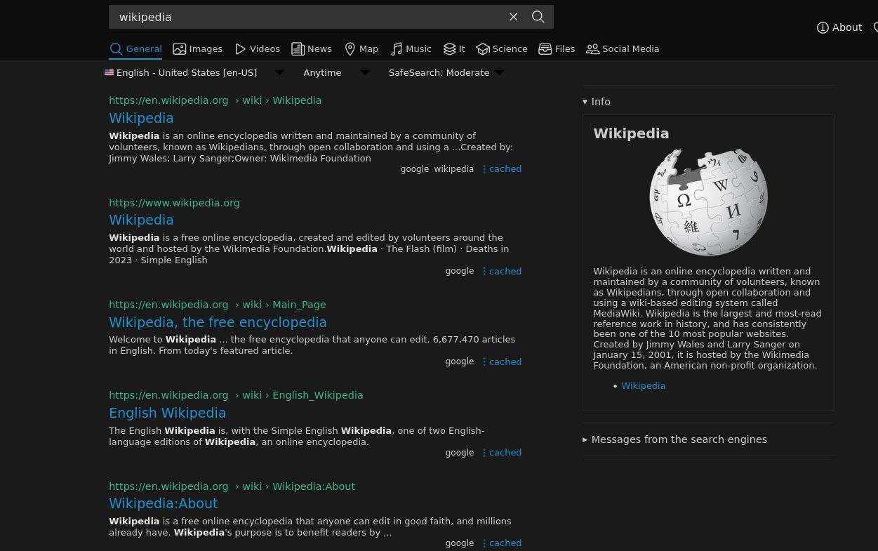 SearXNG — ищем по всем фронтам