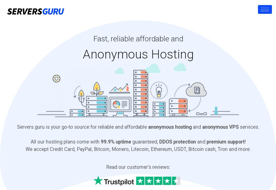 Cover Image Servers Guru — доступный безопасный хостинг