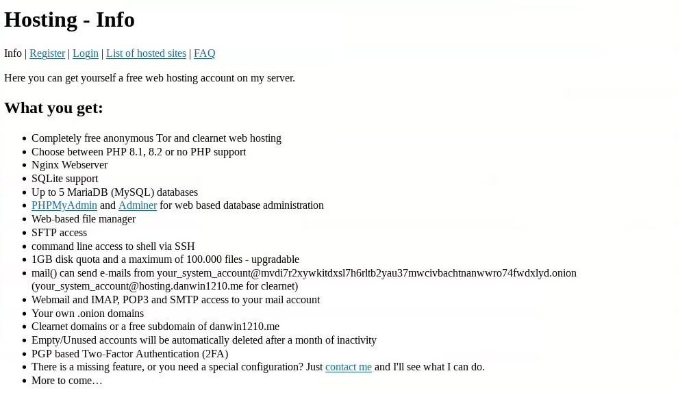 Свой хостинг в Tor по методу Даниэля