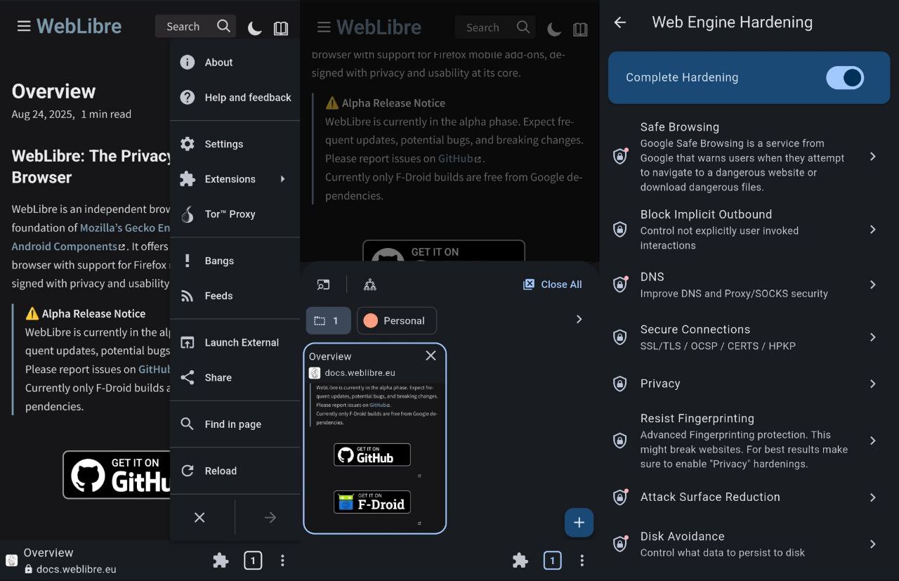WebLibre — неFirefox для Android