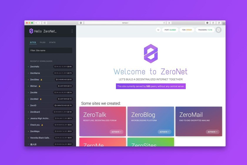 ZeroNet — даркнет к успеху шёл